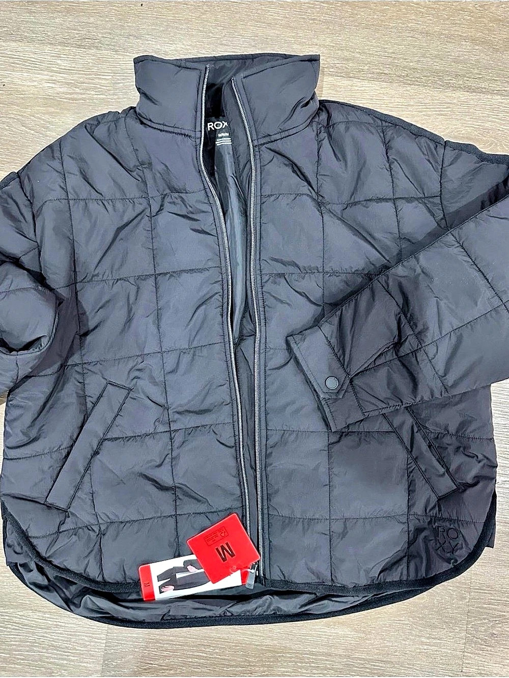 Roxy Women's Quilted Jacket Black Puffer